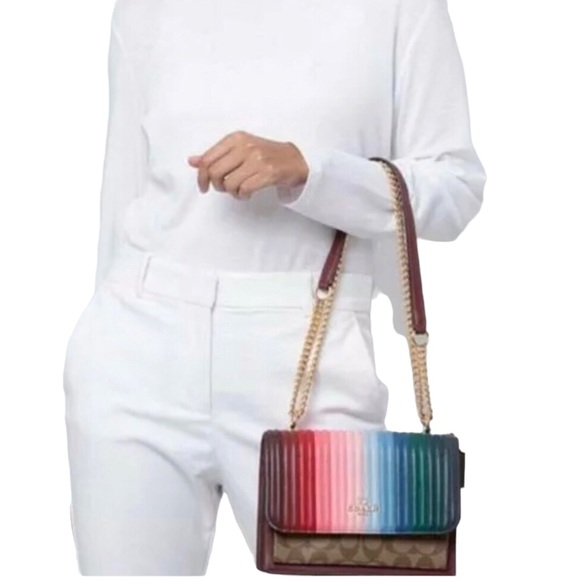 Coach Bags Nwt Coach Klare Crossbody With Rainbow Linear Quilting